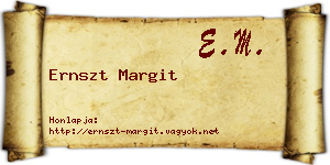 Ernszt Margit névjegykártya